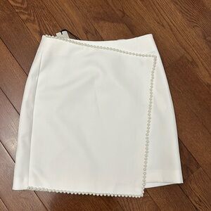 River Island White Pearl Skirt